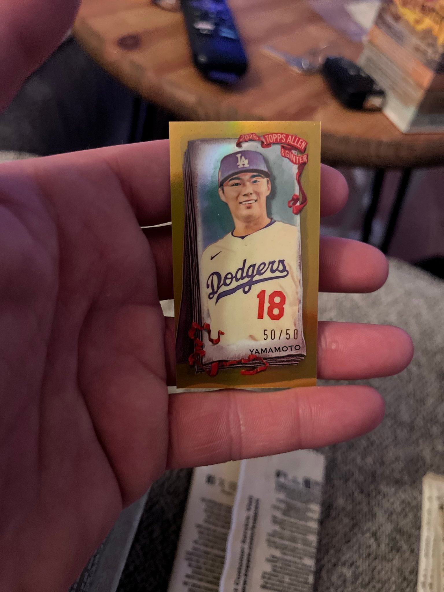 Yoshinobu Yamamoto Gold Refractor serial 50 of 50