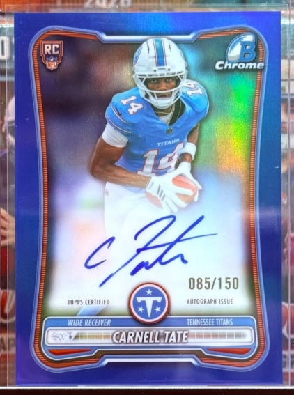 Carnell Tate Blue Refractor serial 85 of 150