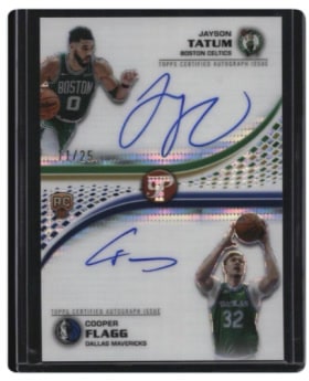 Cooper Flagg / Jayson Tatum Pristine Orange serial 11 of 25
