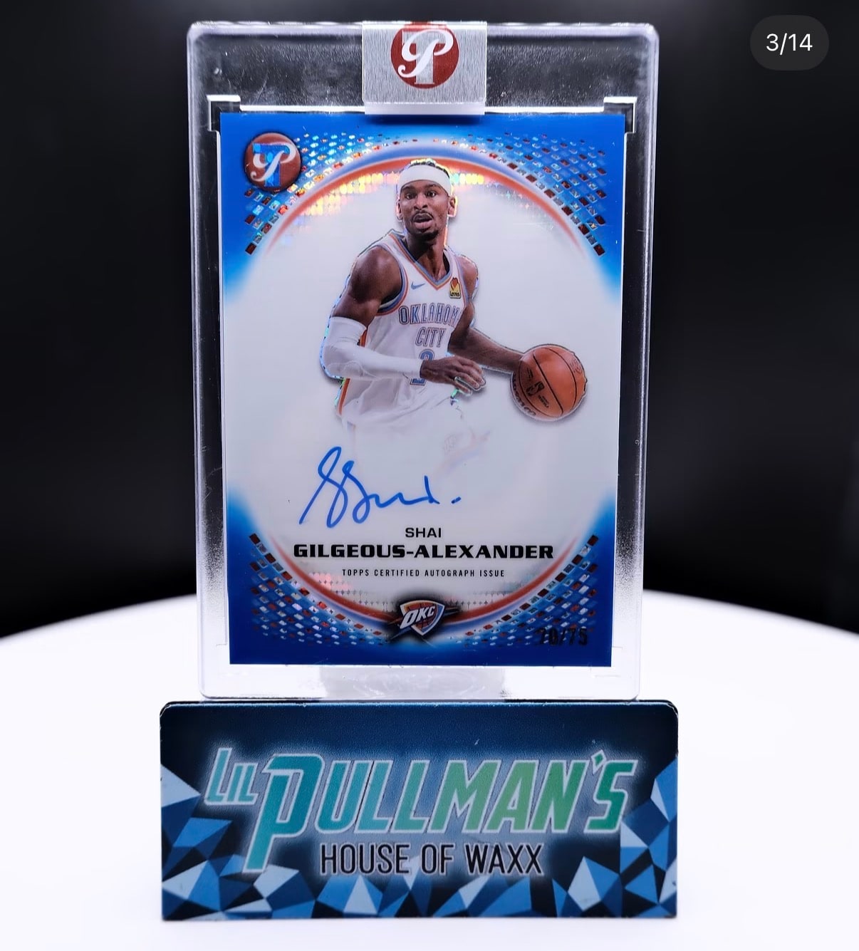 Shai Gilgeous-Alexander Pristine Blue serial 20 of 75