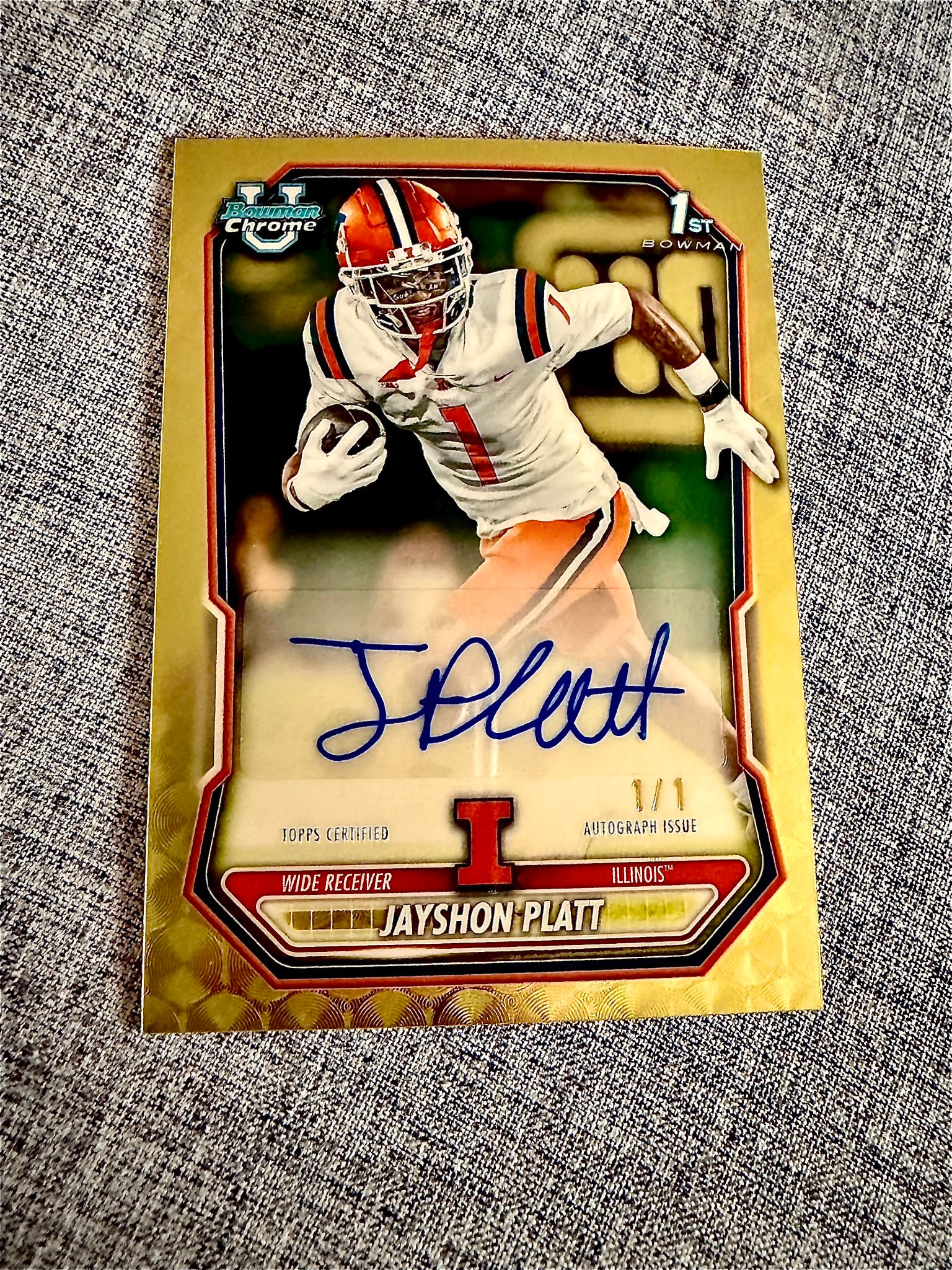 Jayshon Platt SuperFractor serial 1 of 1