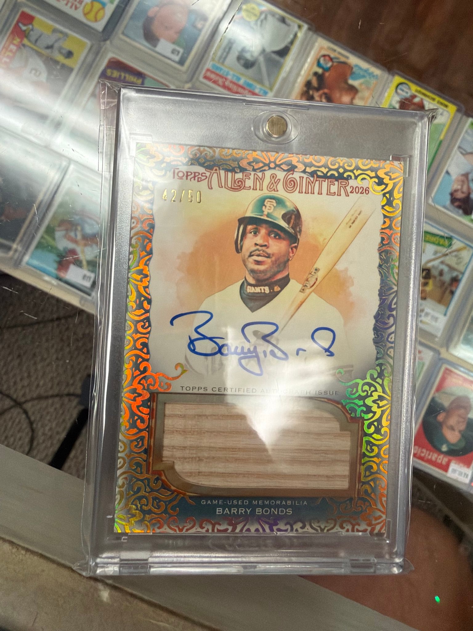 Barry Bonds Gold Filagree serial 42 of 50