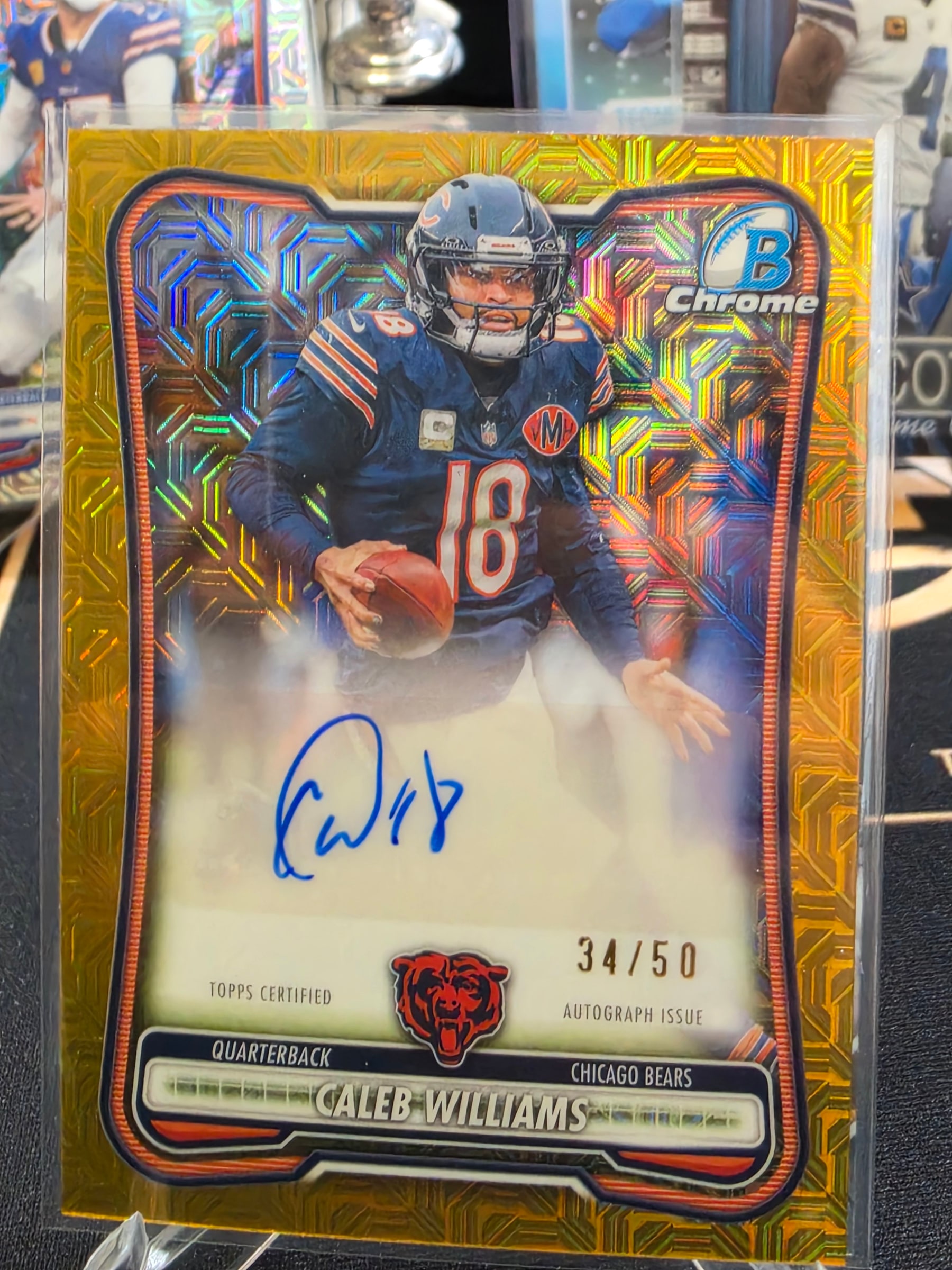 Caleb Williams Gold Mojo serial 34 of 50