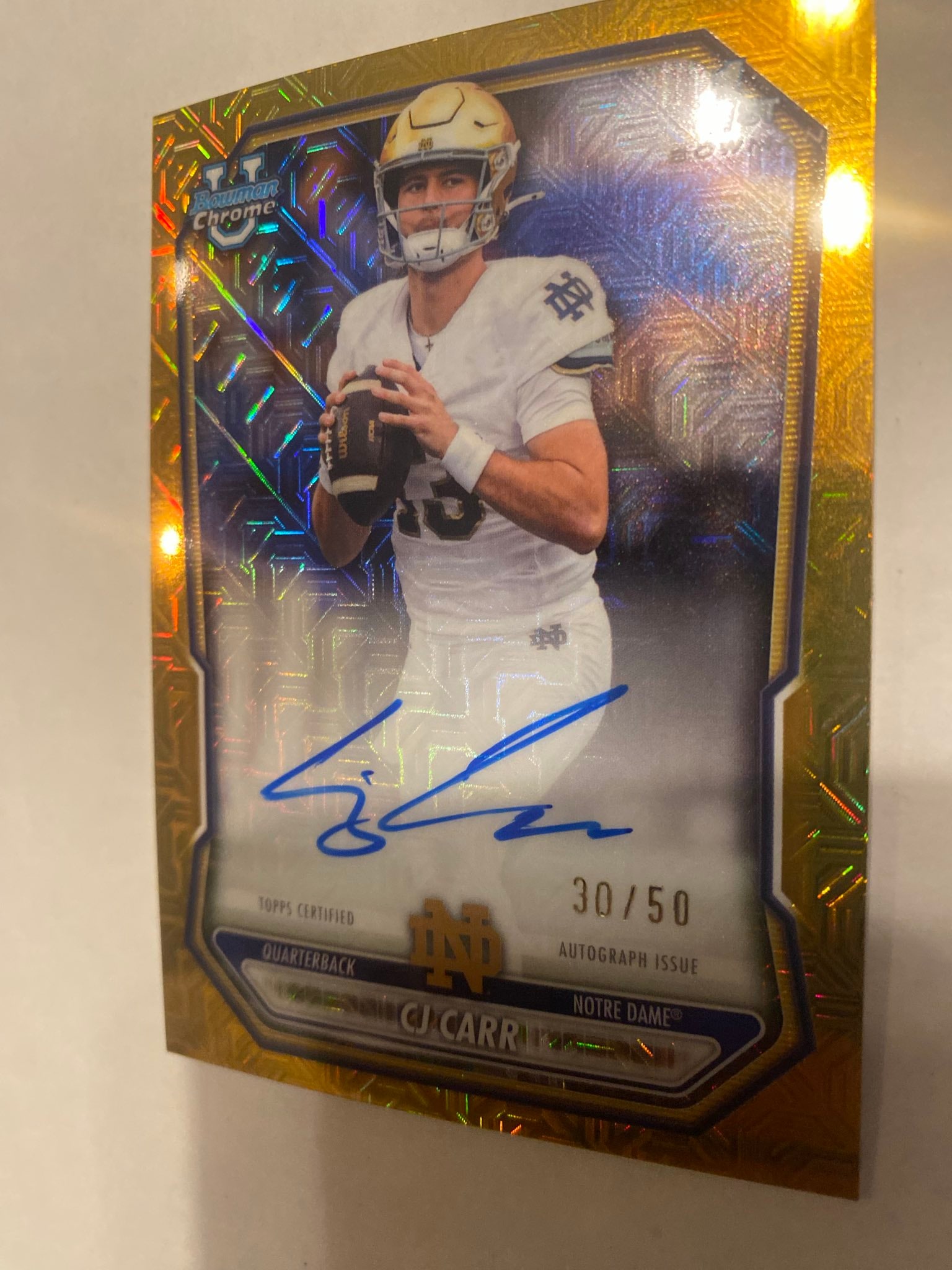 CJ Carr Gold Mojo serial 30 of 50