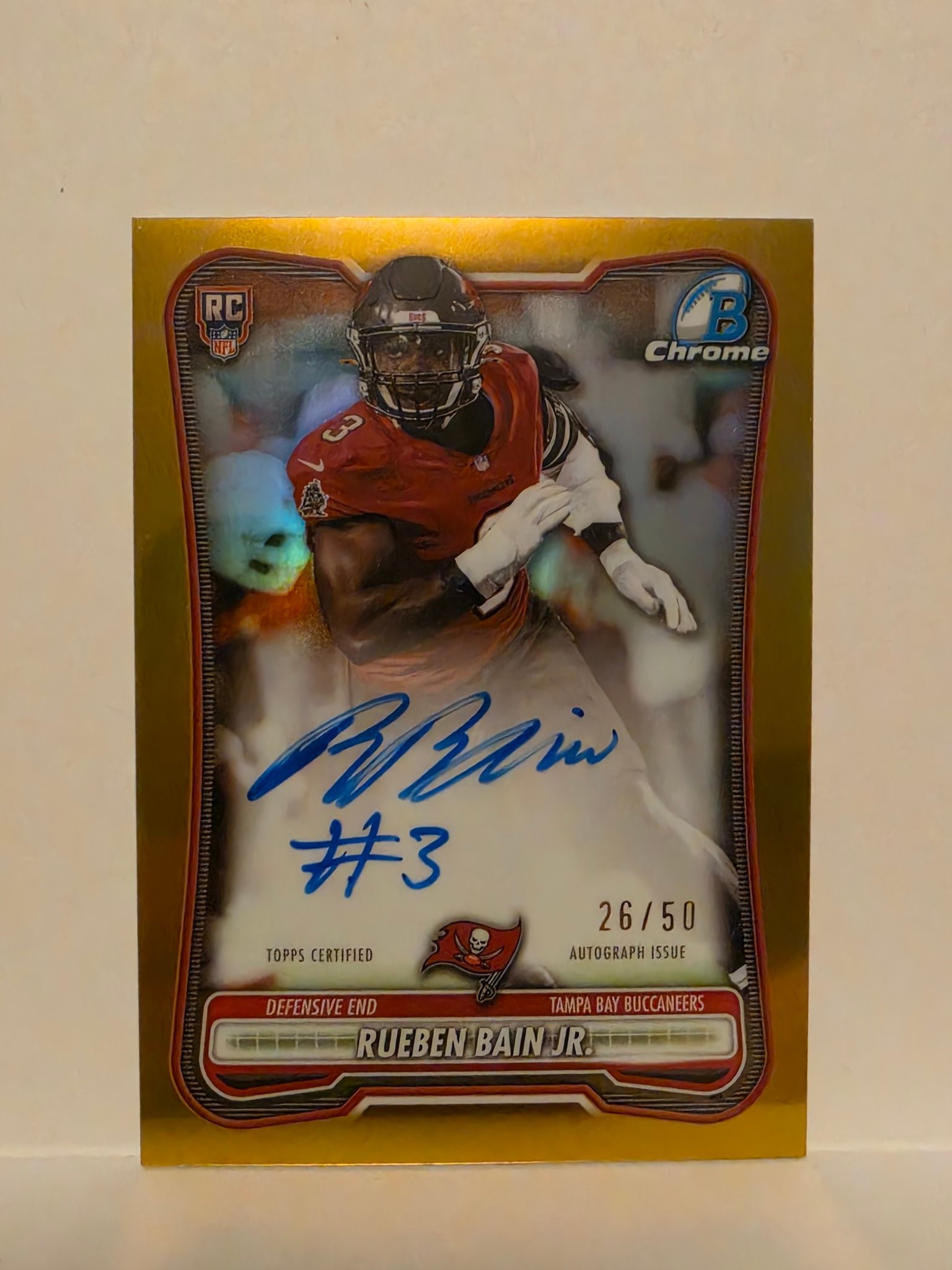 Rueben Bain Jr. Gold Refractor serial 26 of 50