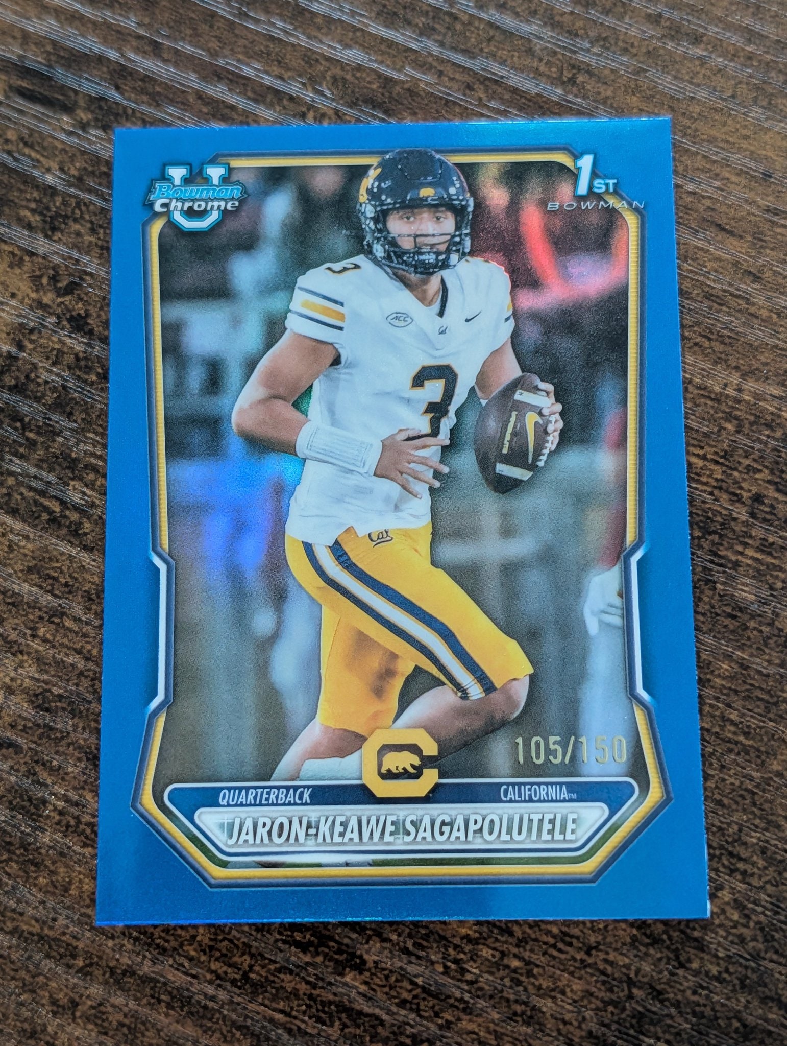 Jaron-Keawe Sagapolutele Blue Refractor serial 105 of 150