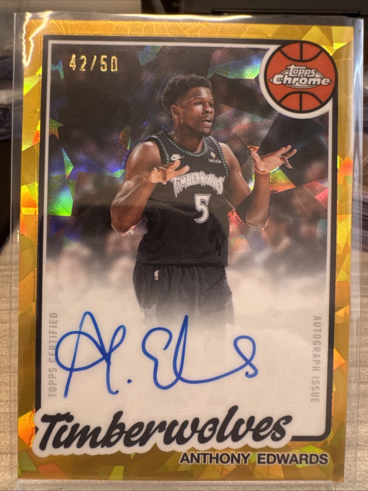 Anthony Edwards Gold Sapphire serial 42 of 50