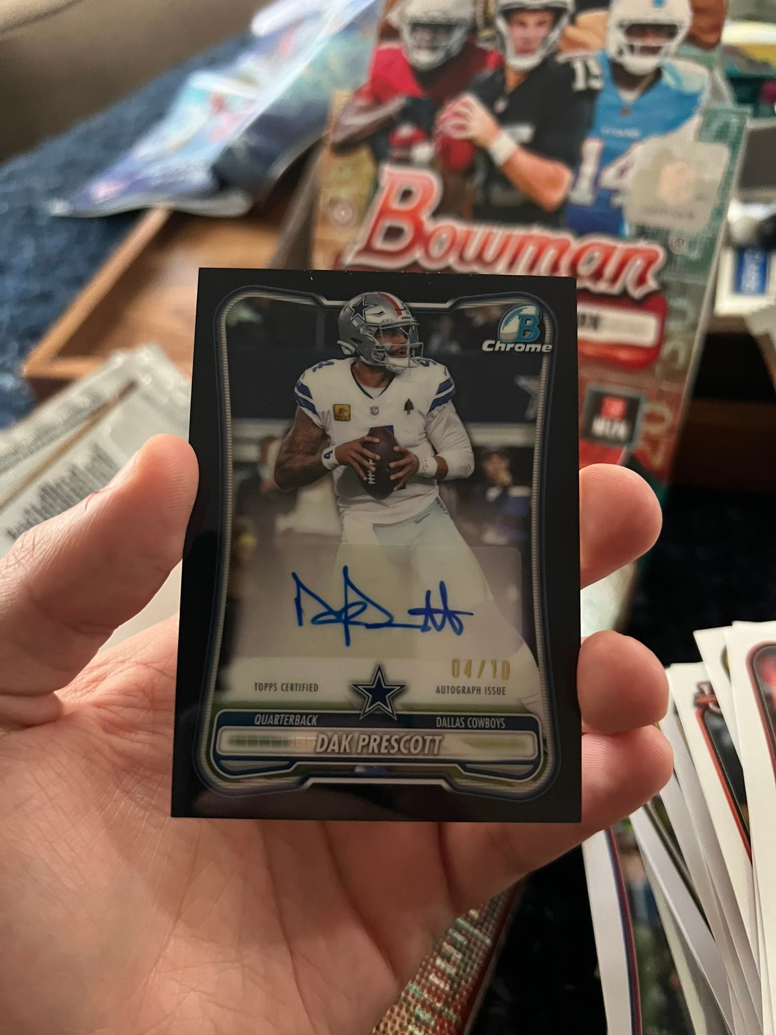 Dak Prescott Black Refractor serial 4 of 10