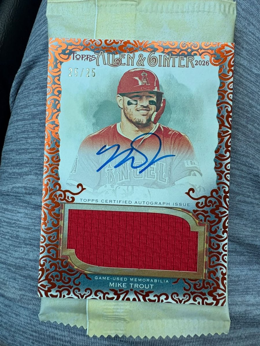Mike Trout Orange Filagree serial 25 of 25