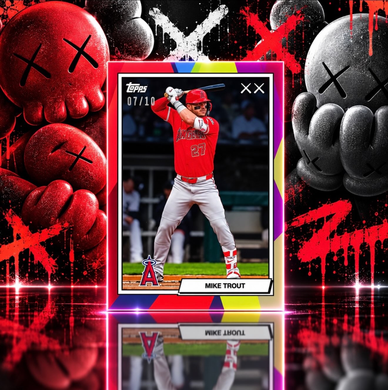 Mike Trout Black serial 7 of 10