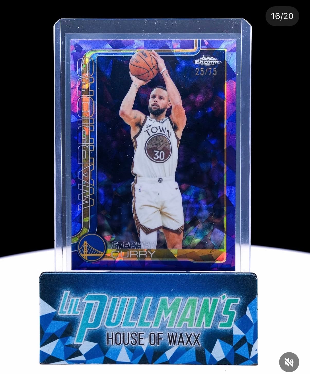 Stephen Curry Purple Sapphire serial 25 of 75