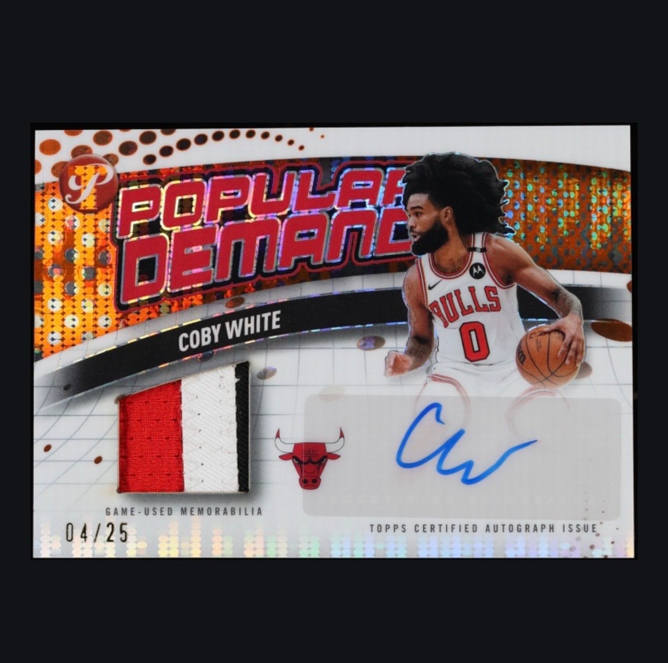 Coby White Pristine Orange serial 4 of 25