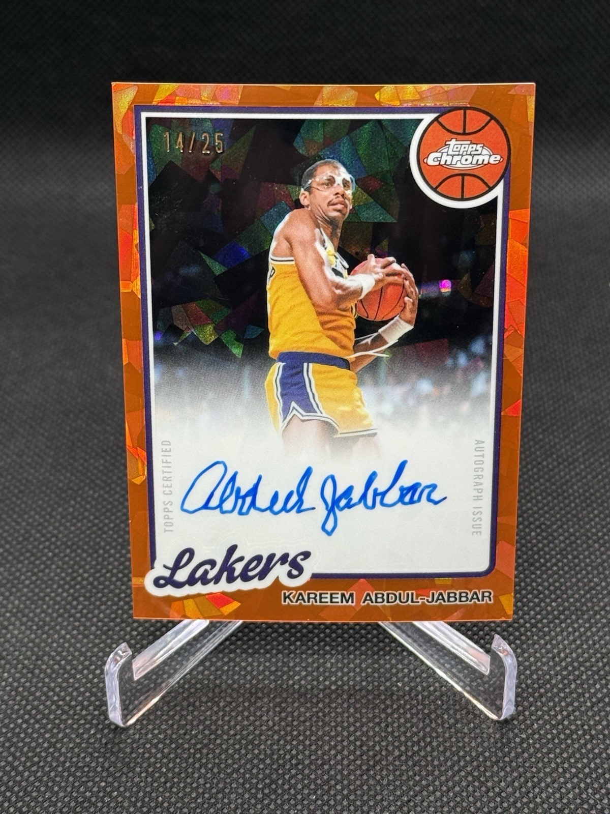 Kareem Abdul-Jabbar Orange Sapphire serial 14 of 25