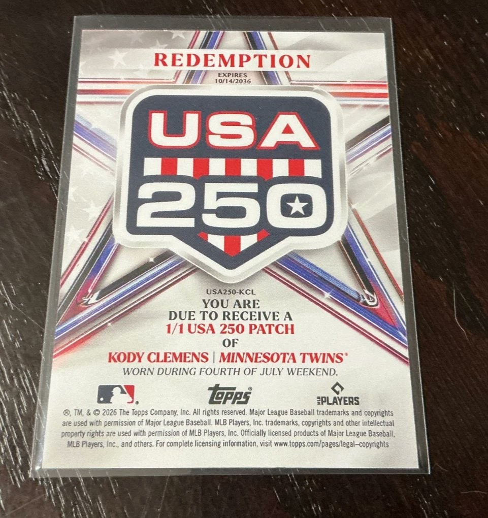 Kody Clemens Base serial 1 of 1