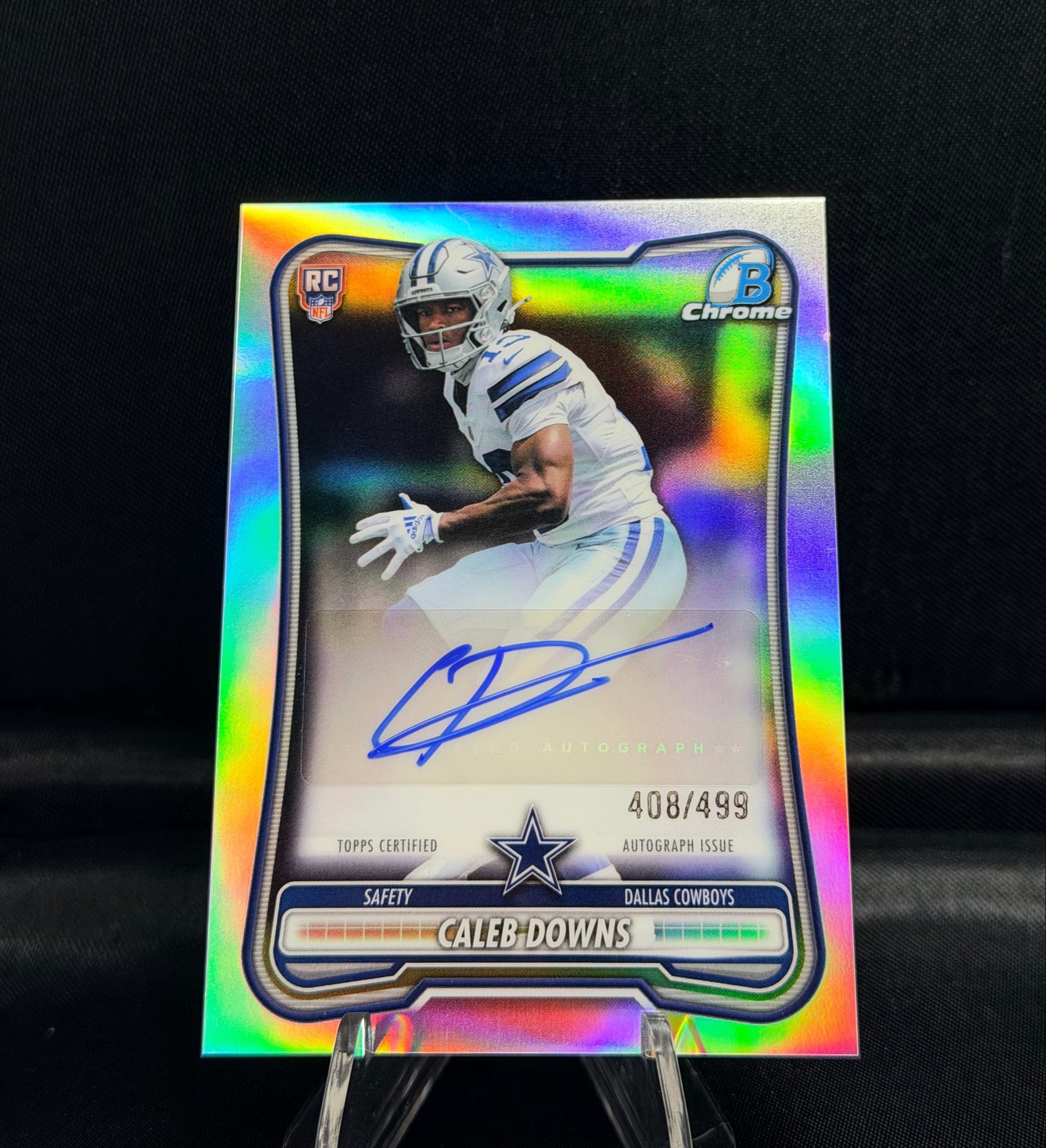 Caleb Downs Refractor serial 408 of 499