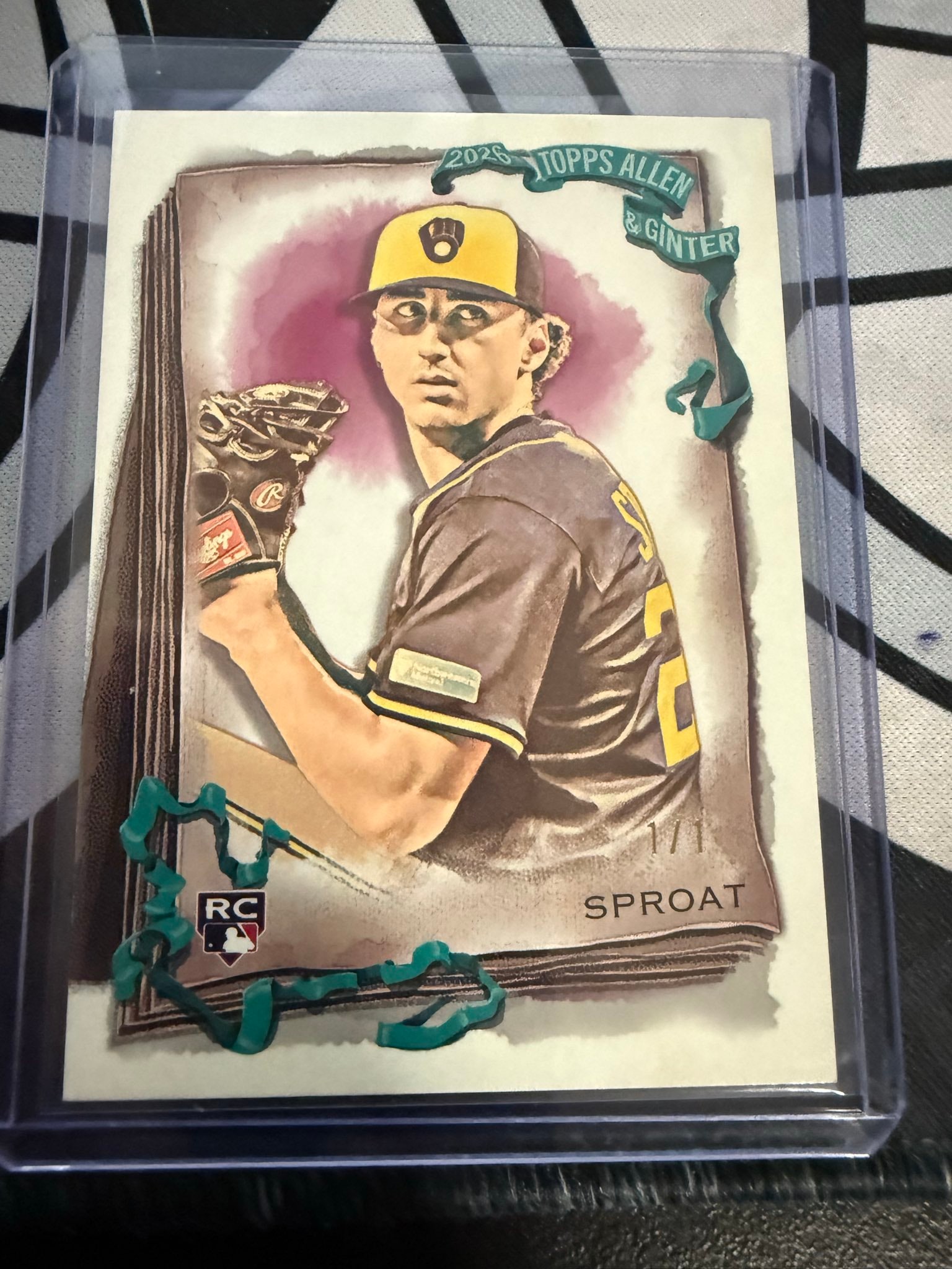 Brandon Sproat Purple Foil Filagree serial 1 of 1