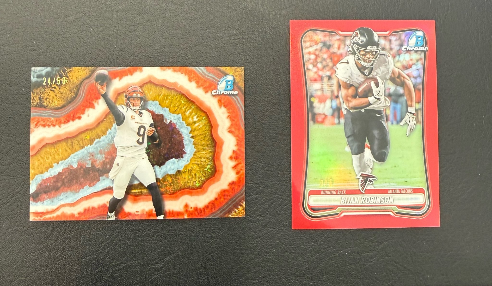 Joe Burrow Gold Crystal Refractor serial 24 of 50