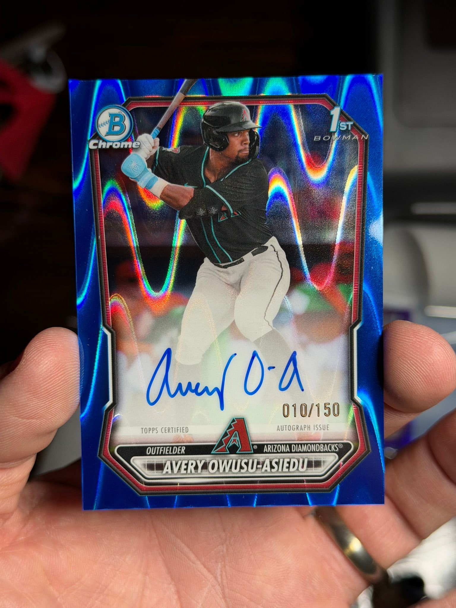 Avery Owusu-Asiedu Blue RayWave Refractor serial 10 of 150