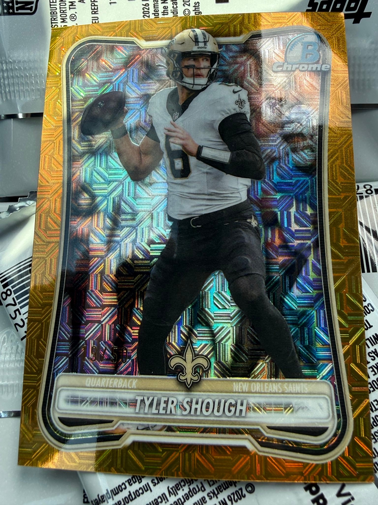 Tyler Shough Gold Mojo serial 19 of 50