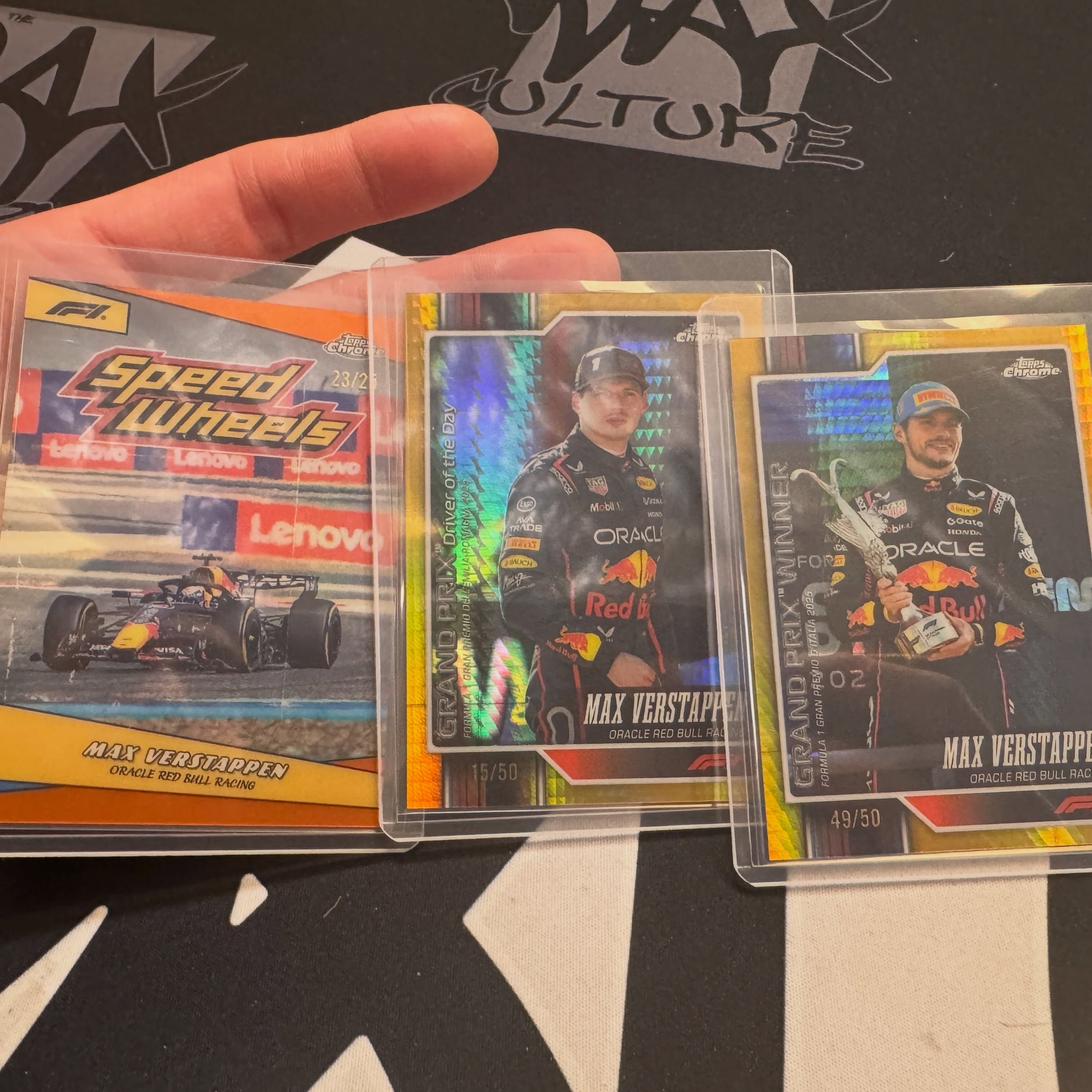 Max Verstappen Gold Prism serial 15 of 50