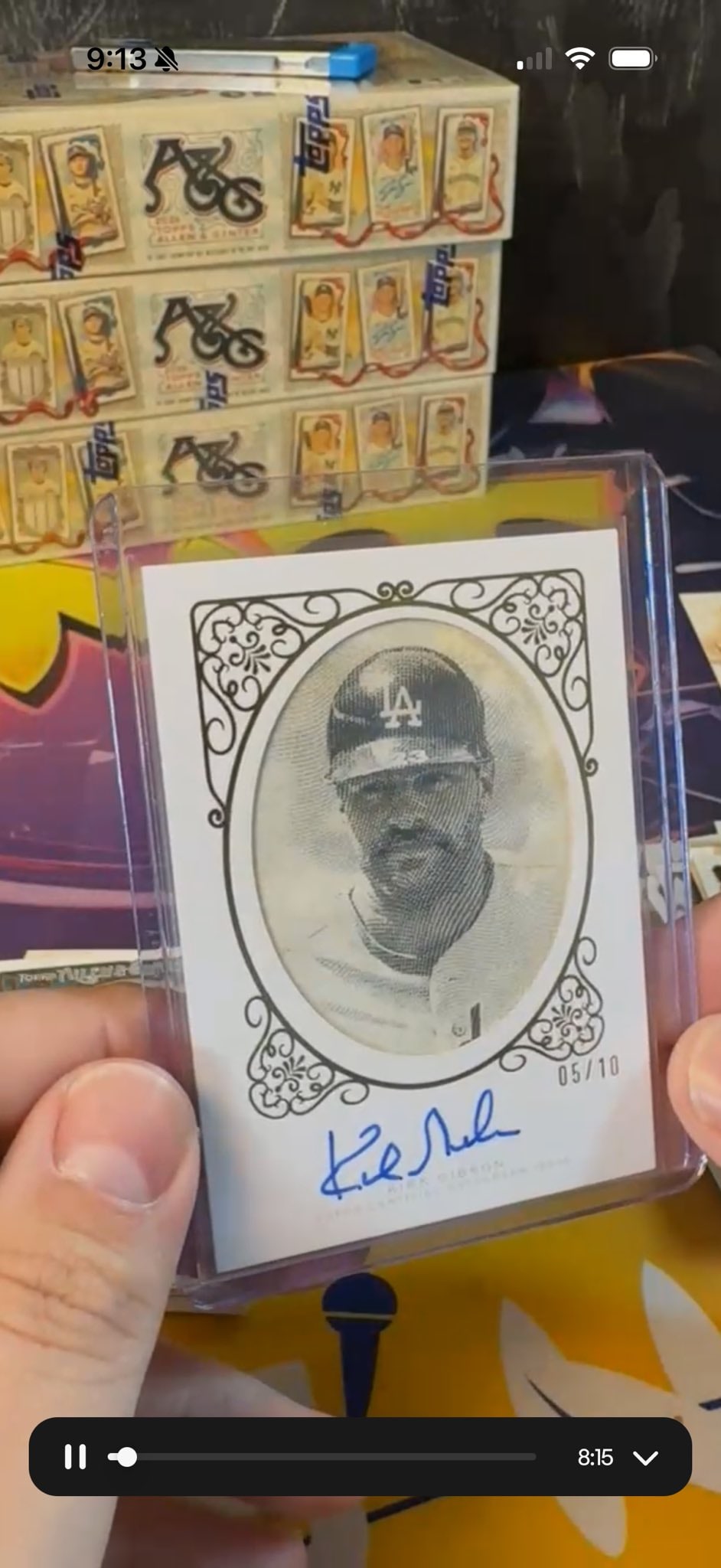 Kirk Gibson Base serial 5 of 10