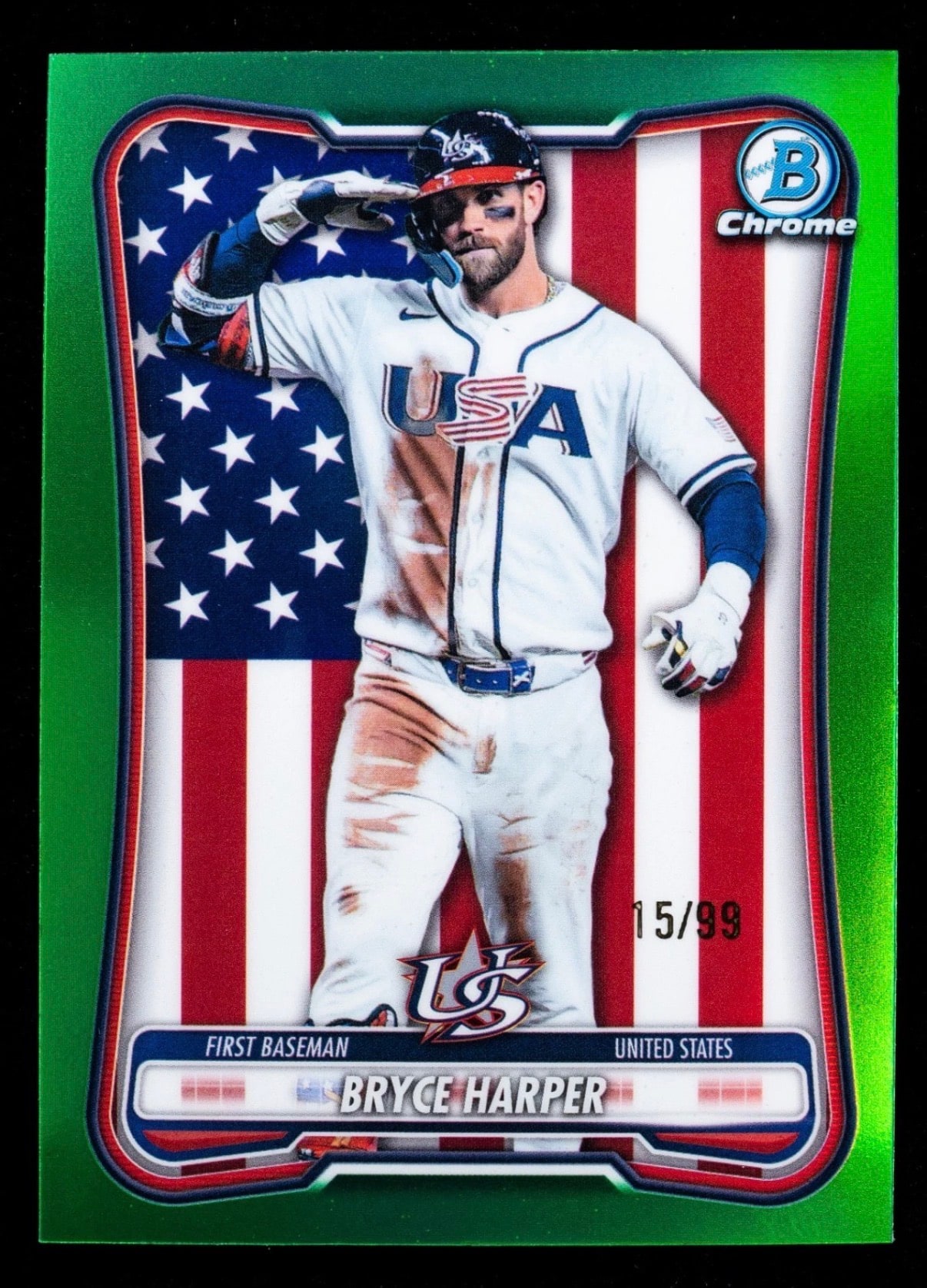 Bryce Harper Green serial 15 of 99