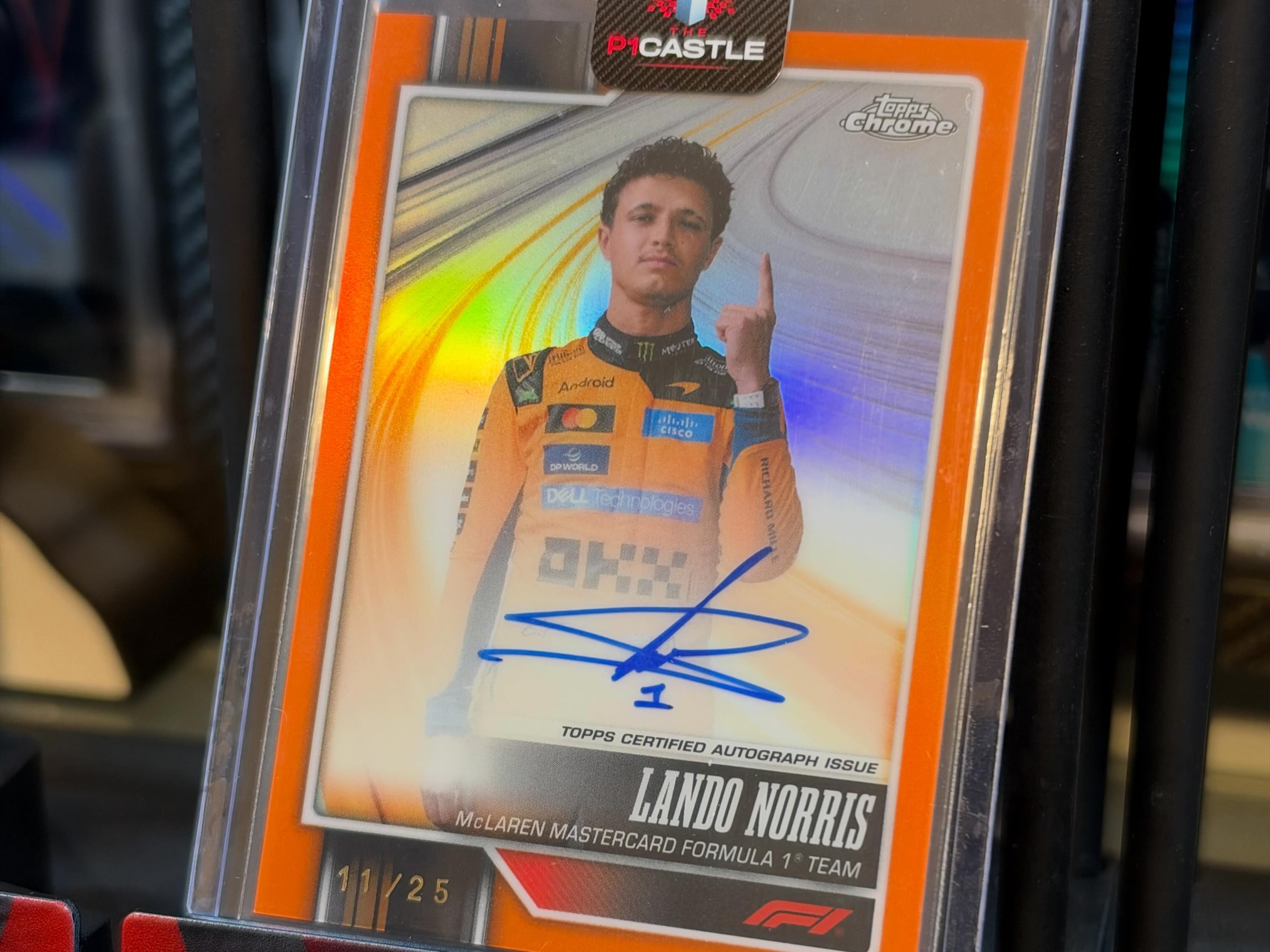 Lando Norris Orange Refractor serial 11 of 25
