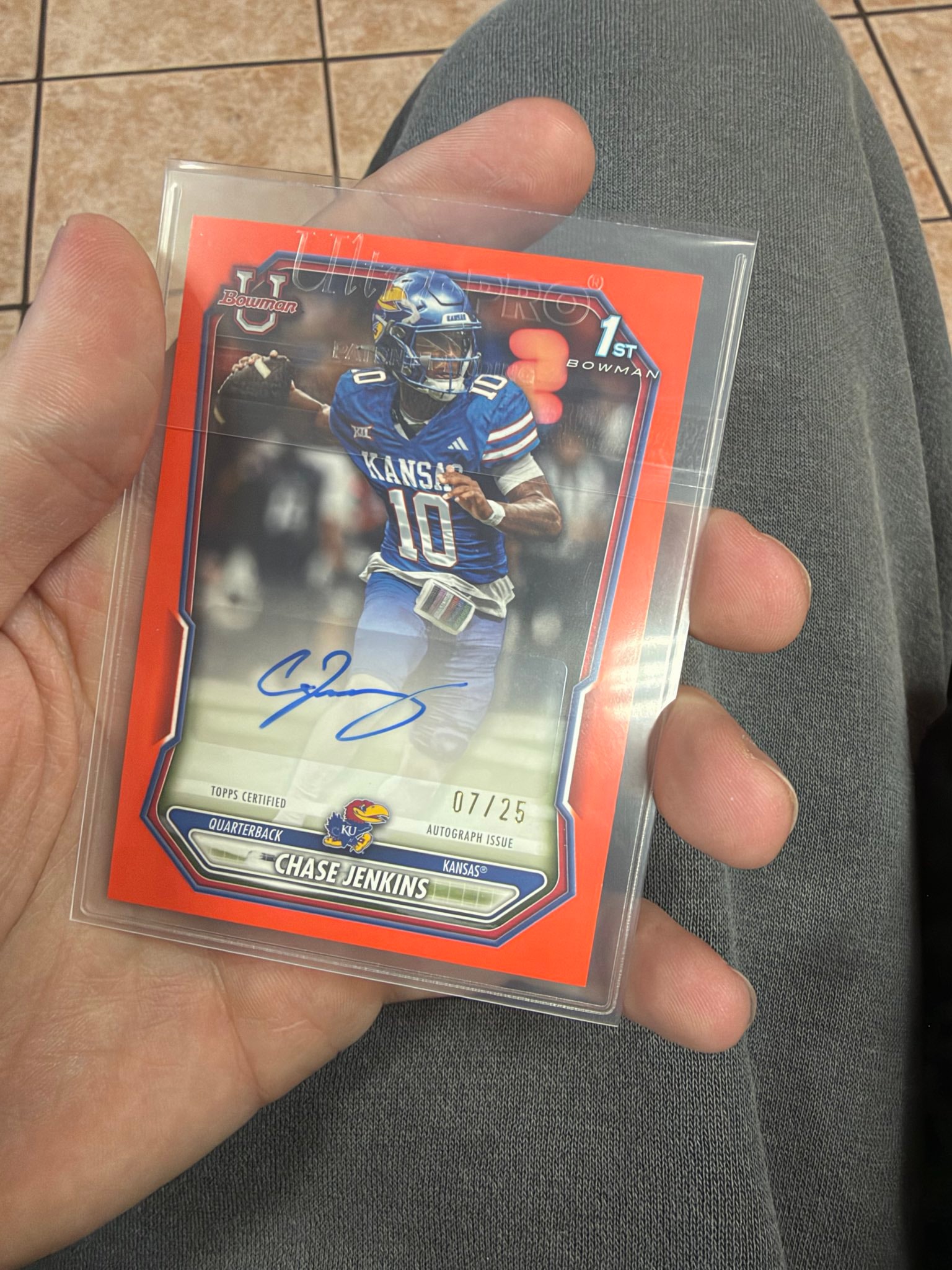 Chase Jenkins Orange serial 7 of 25