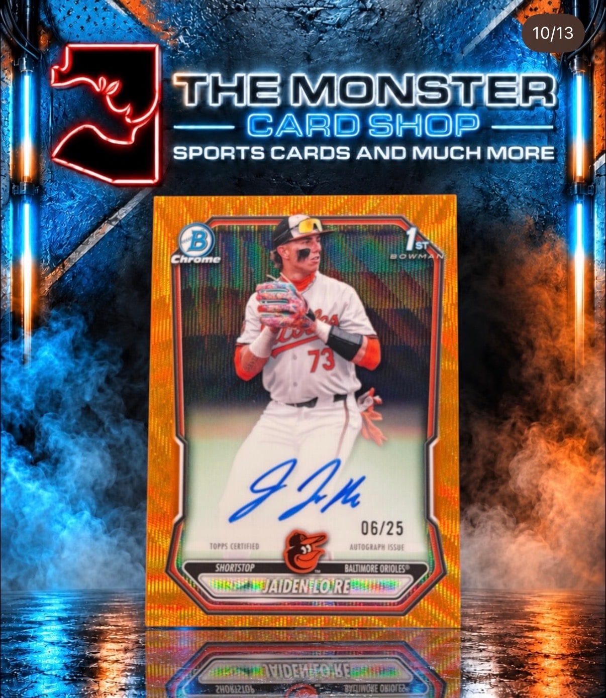 Jaiden Lo Re Orange Wave Refractor serial 6 of 25
