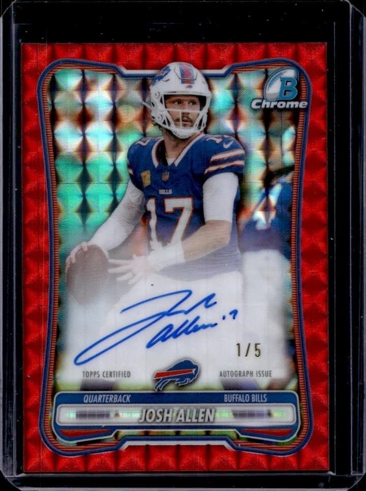 Josh Allen Red Geometric serial 1 of 5
