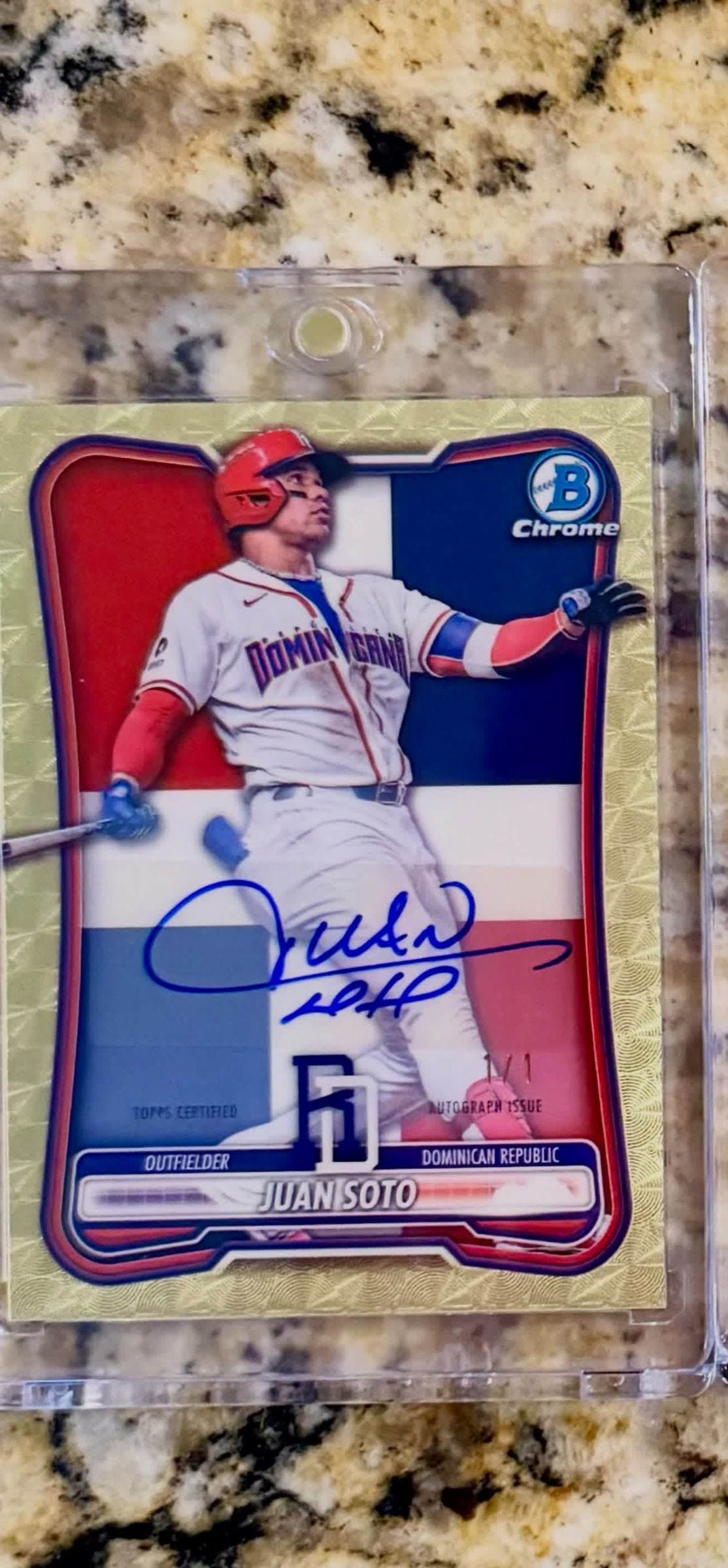 Juan Soto SuperFractor Autograph serial 1 of 1
