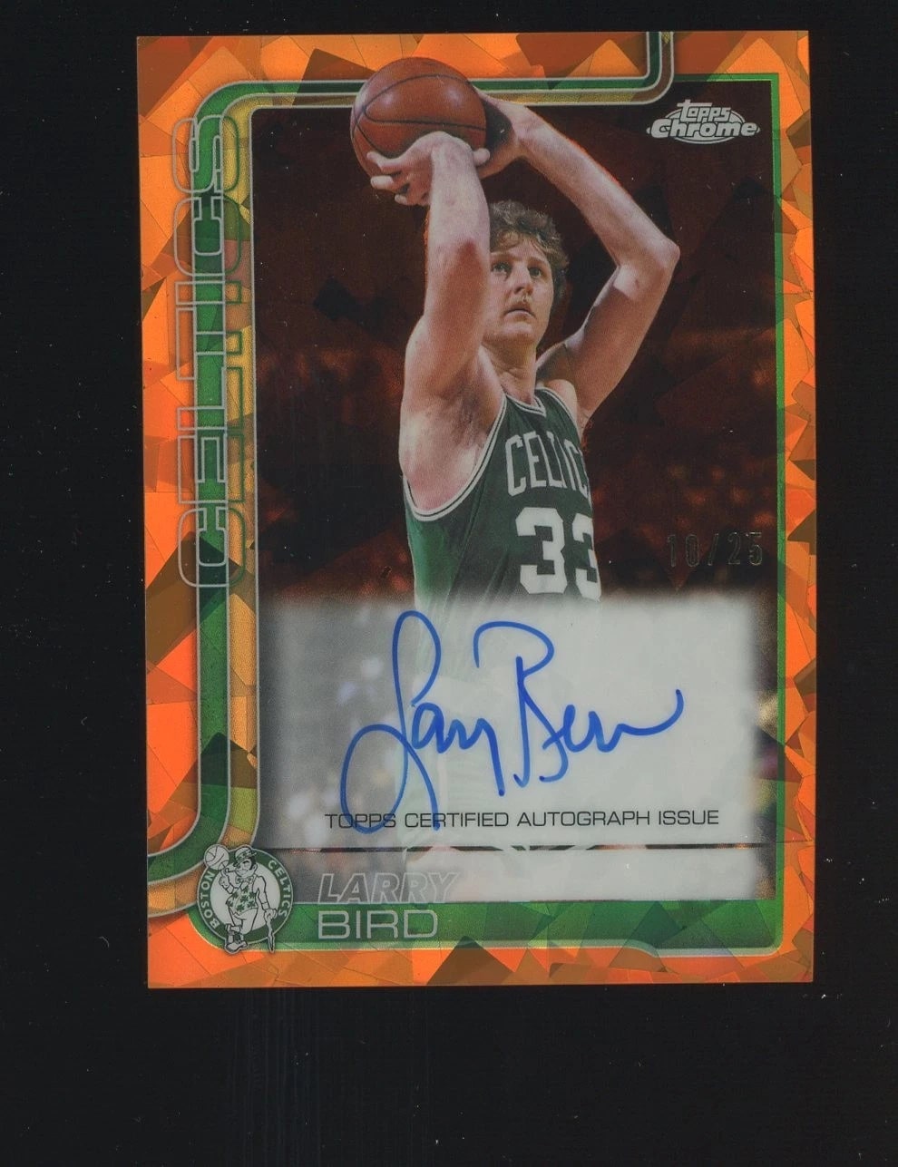 Larry Bird Orange Sapphire serial 10 of 25