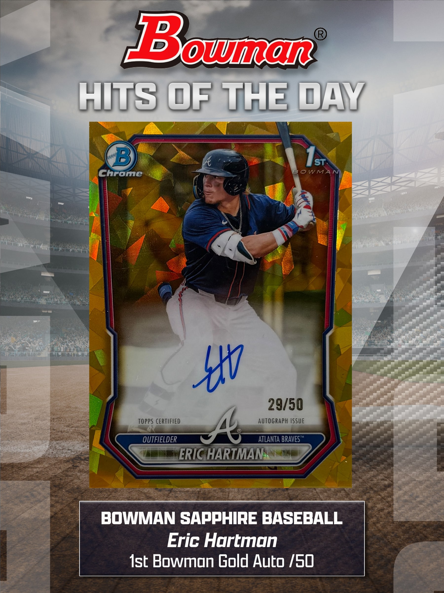 Eric Hartman Gold Sapphire serial 29 of 50