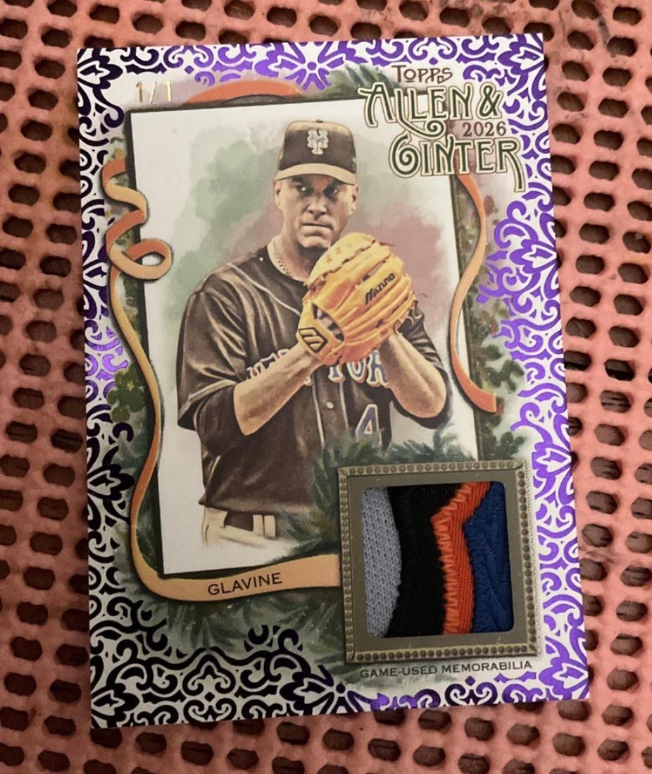 Tom Glavine Purple Filagree serial 1 of 1