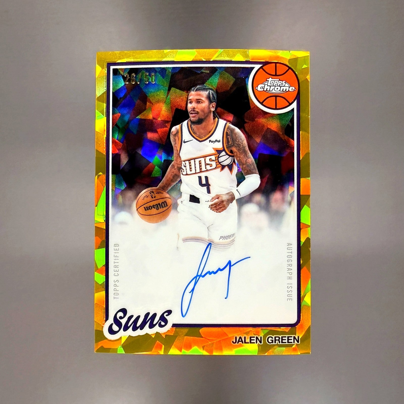 Jalen Green Gold Sapphire serial 26 of 50