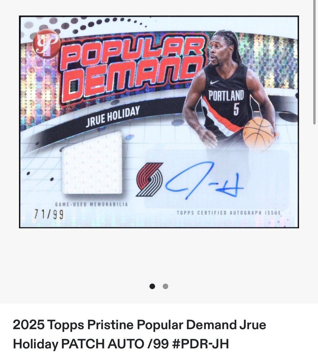 Jrue Holiday Pristine Purple serial 71 of 99