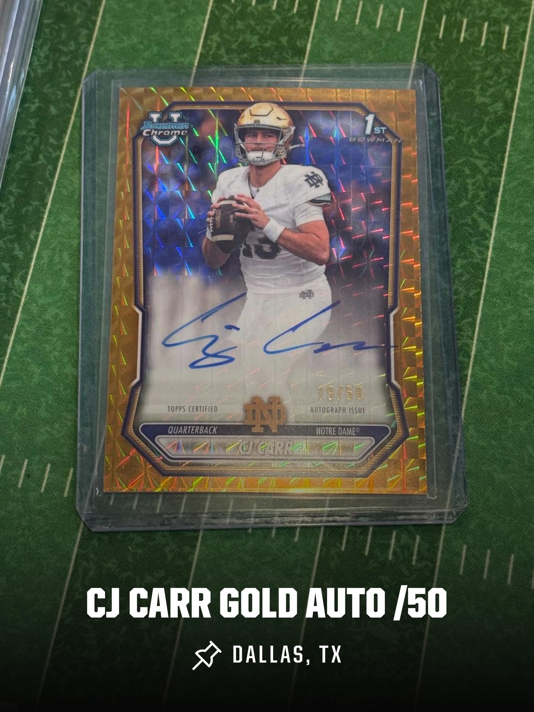 CJ Carr Gold Geometric serial 19 of 50