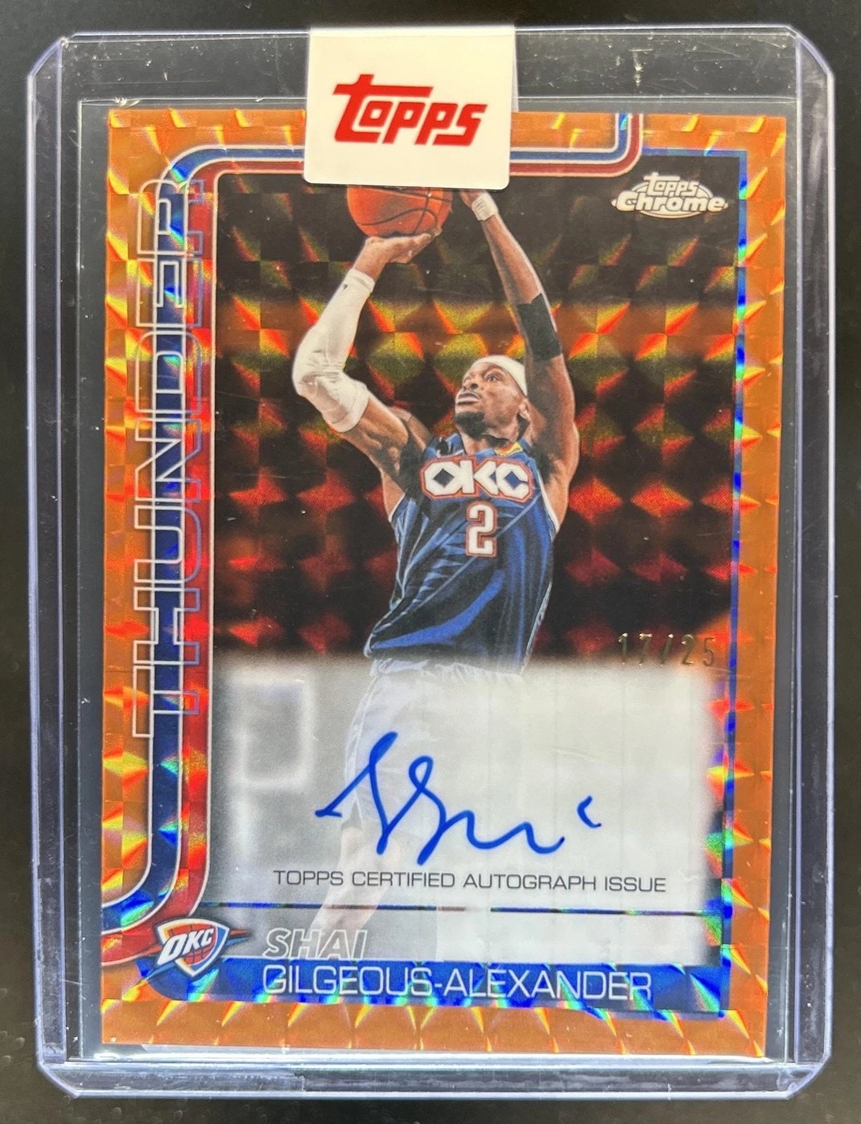 Shai Gilgeous-Alexander Orange Geometric serial 17 of 25