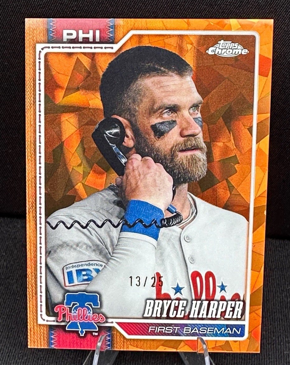 Bryce Harper Orange Sapphire serial 13 of 25