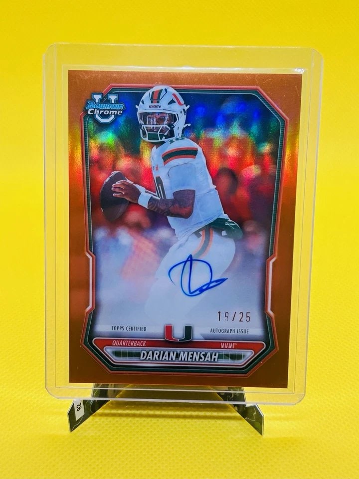 Darian Mensah Orange Refractor serial 19 of 25