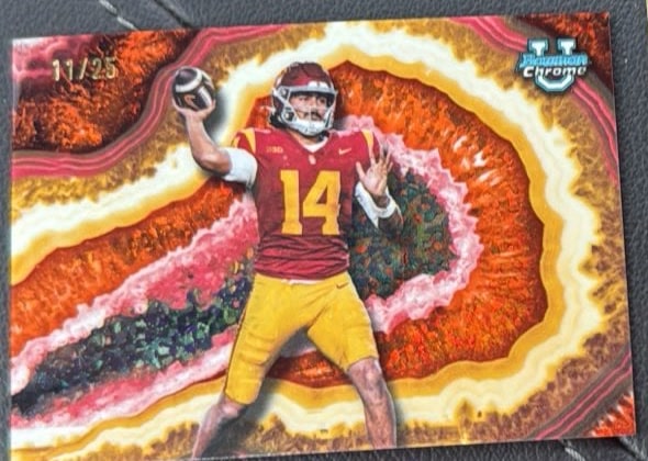 Jayden Maiava Orange Crystal Refractor serial 11 of 25