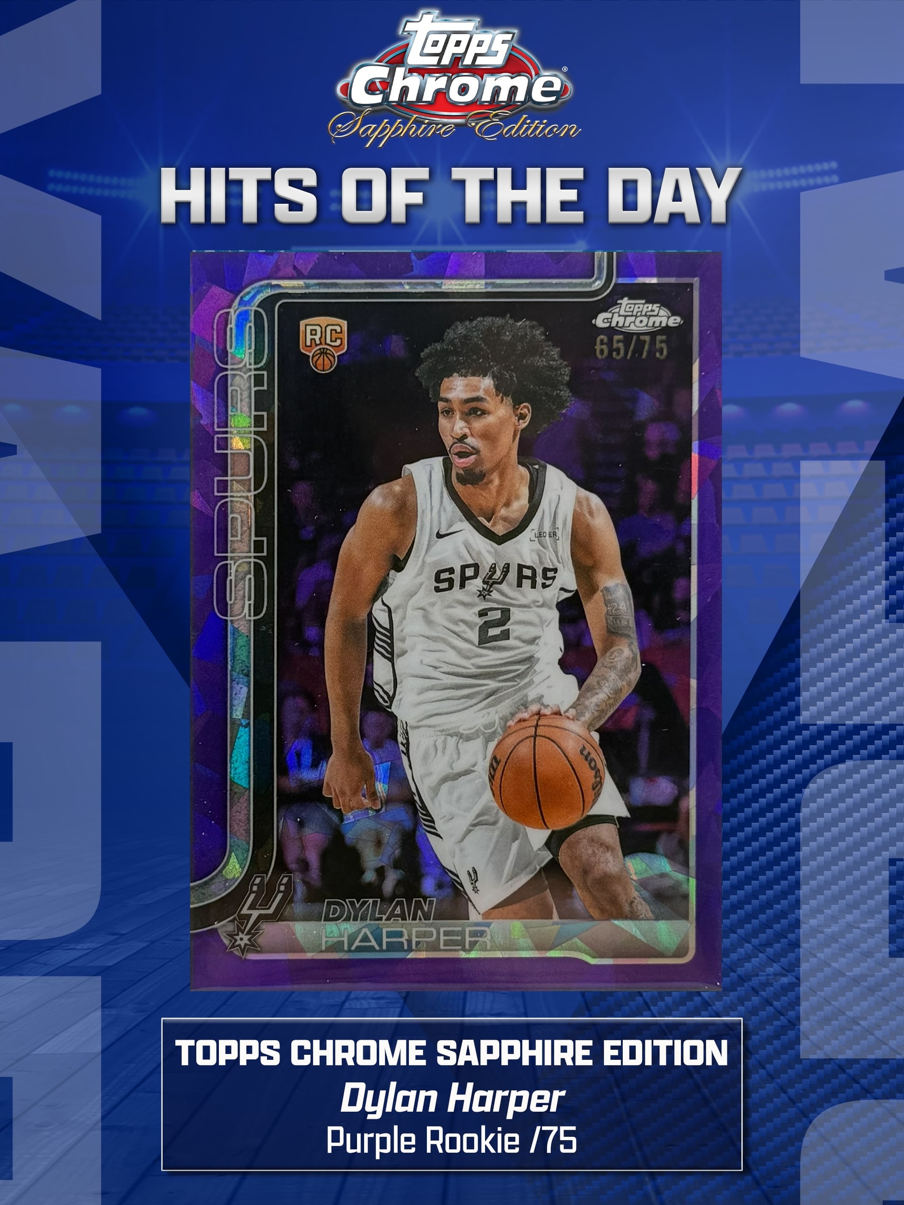 Dylan Harper Purple Sapphire serial 65 of 75
