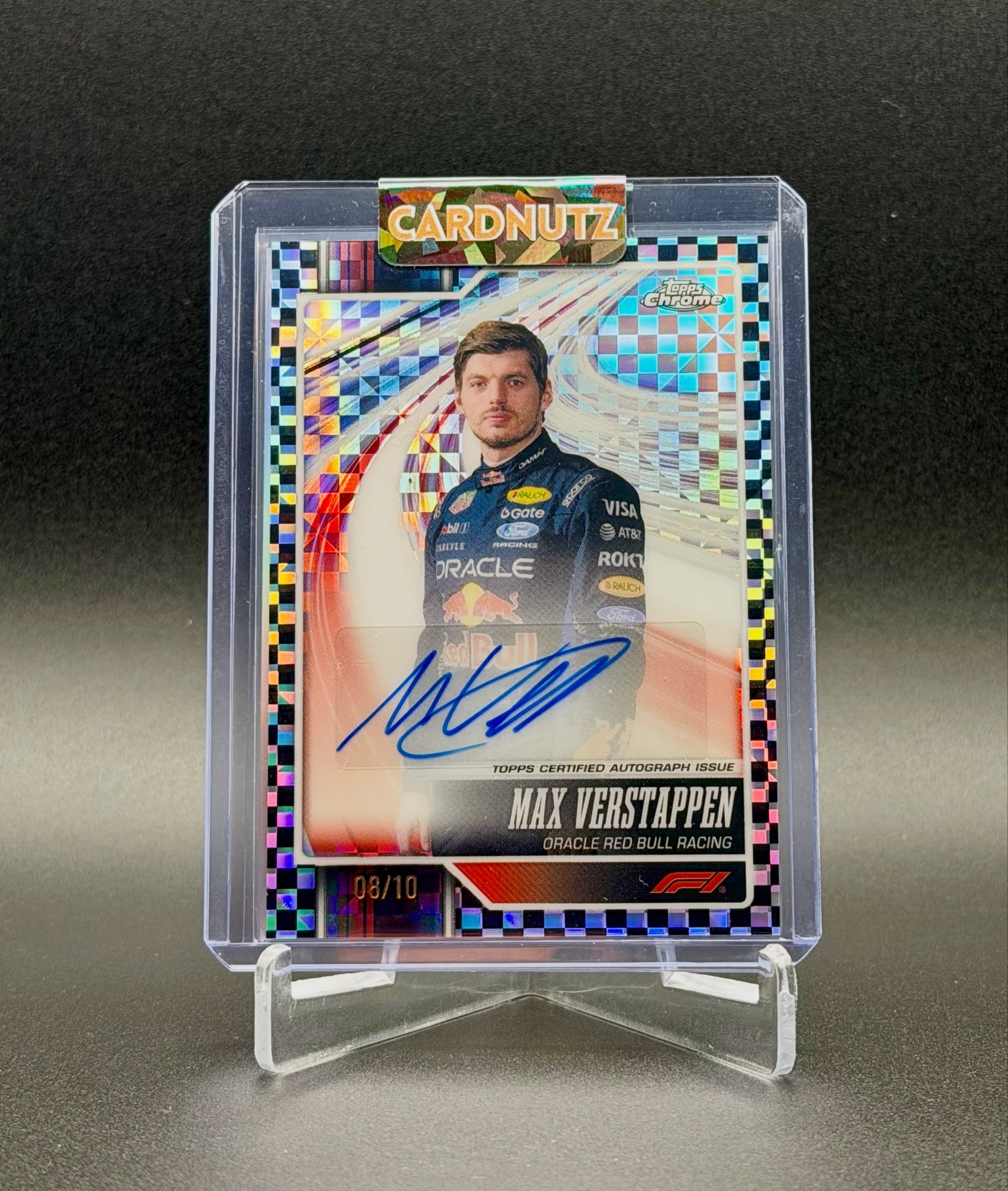 Max Verstappen Black Checker Flag serial 8 of 10