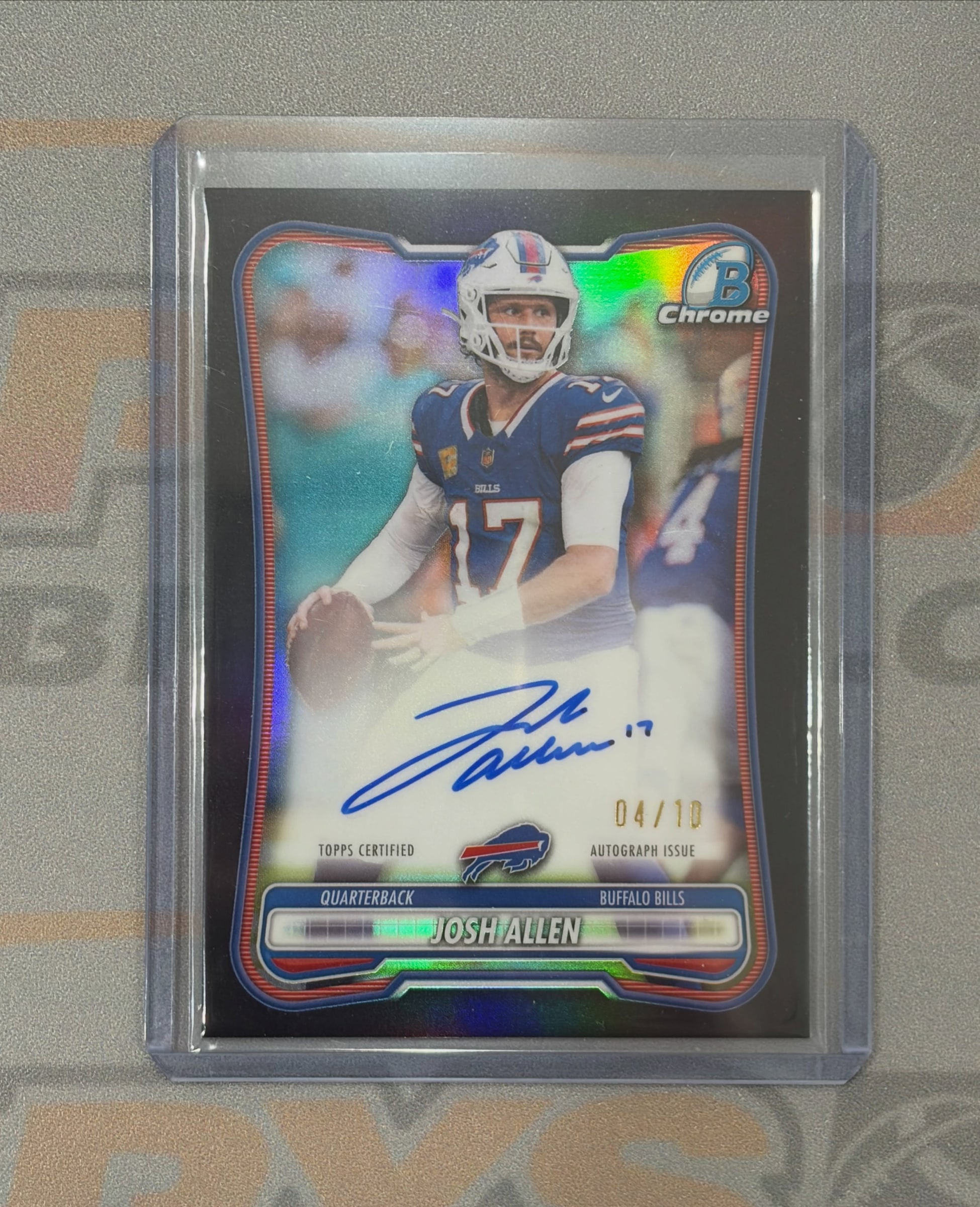 Josh Allen Black Refractor serial 4 of 10