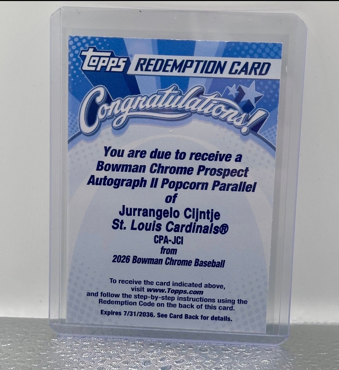 Jurrangelo Cijntje Popcorn Refractor, serial not yet known
