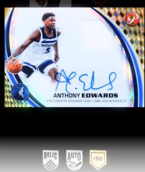 Anthony Edwards Pristine Gold serial 9 of 50