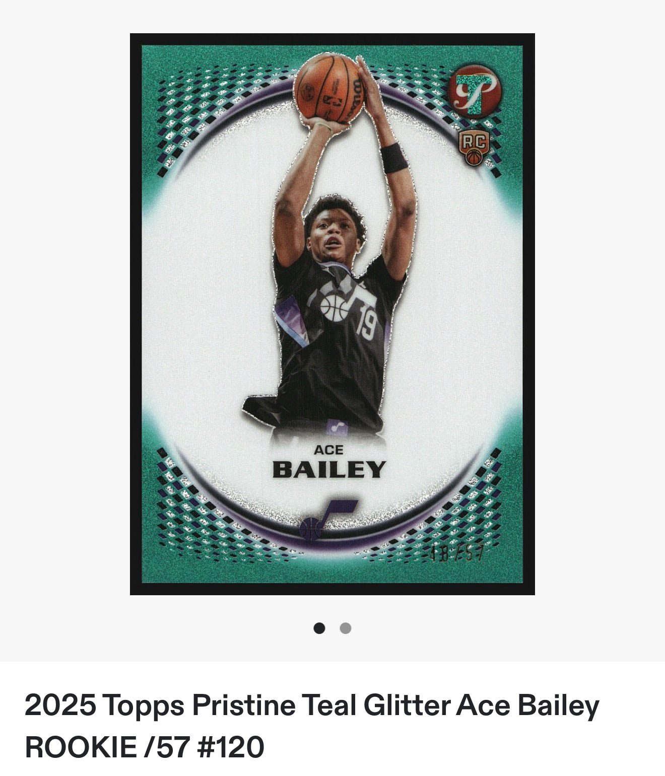 Ace Bailey Teal Glitter serial 18 of 57