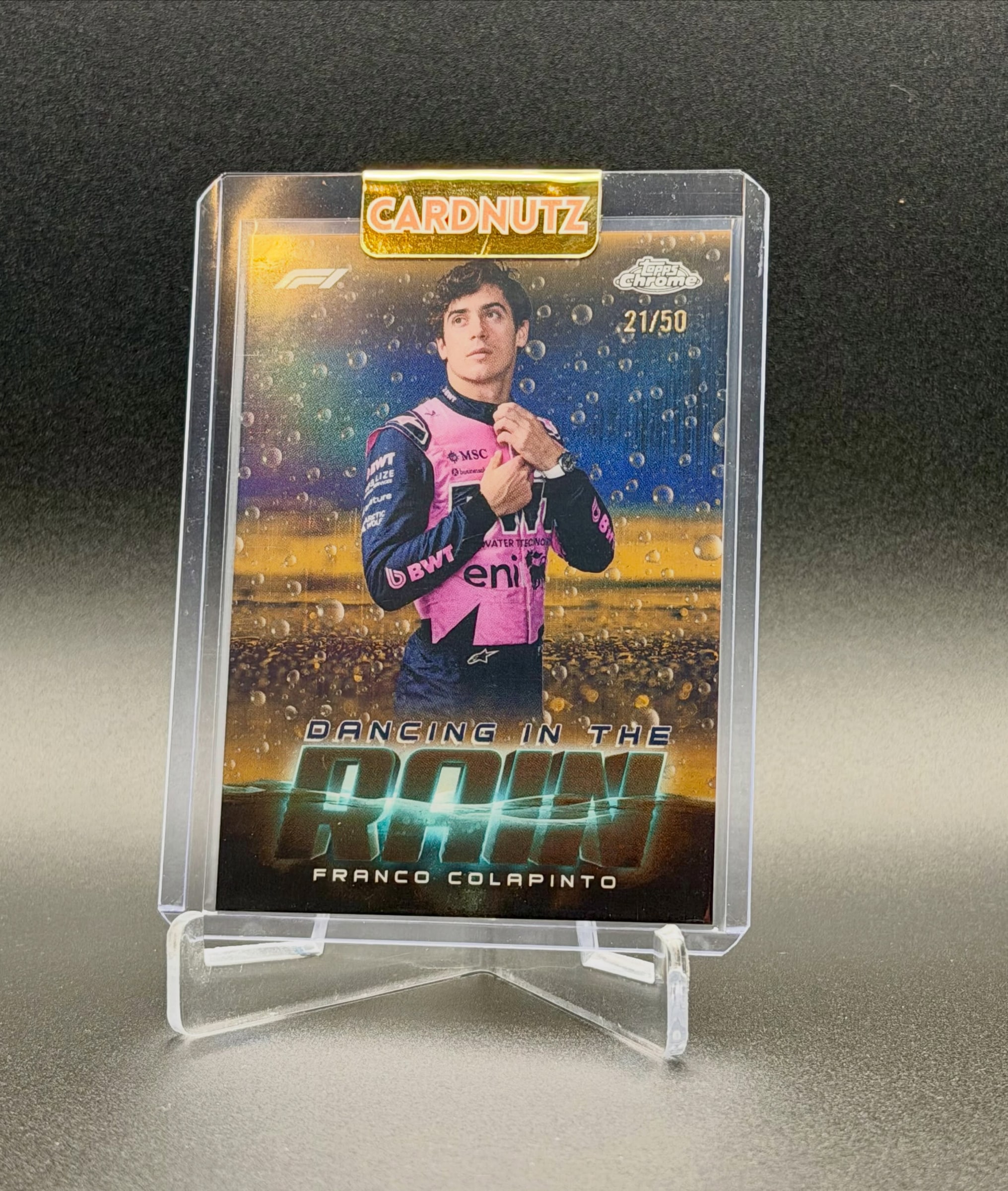 Franco Colapinto Gold Refractor serial 21 of 50