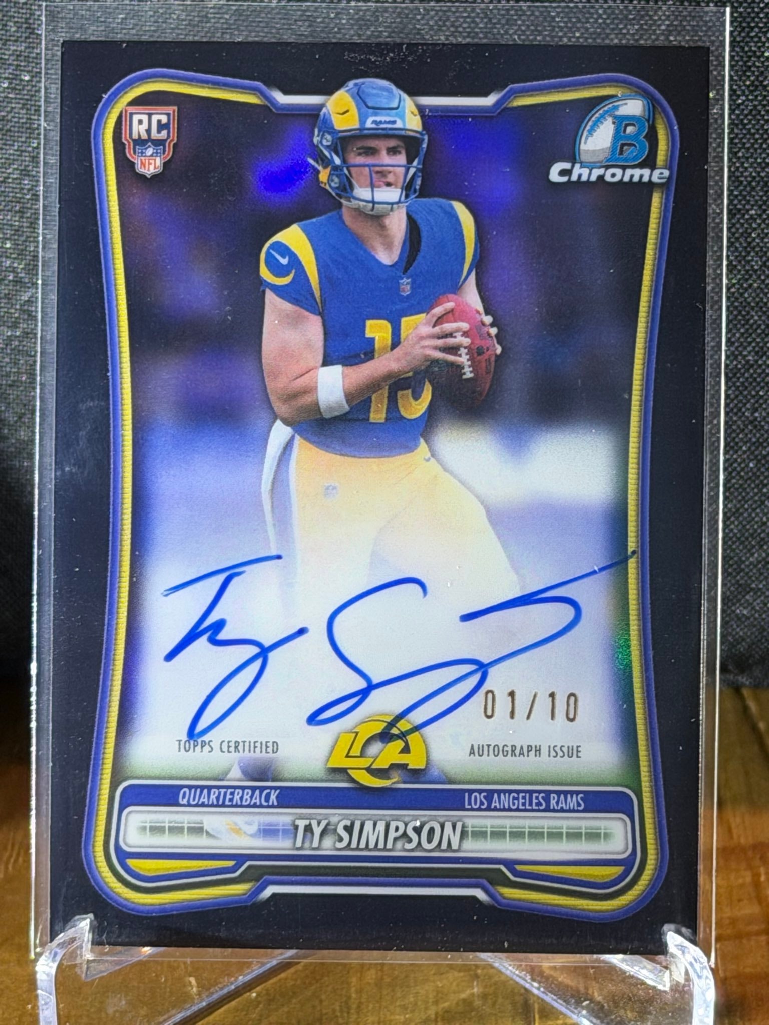 Ty Simpson Black Refractor serial 1 of 10
