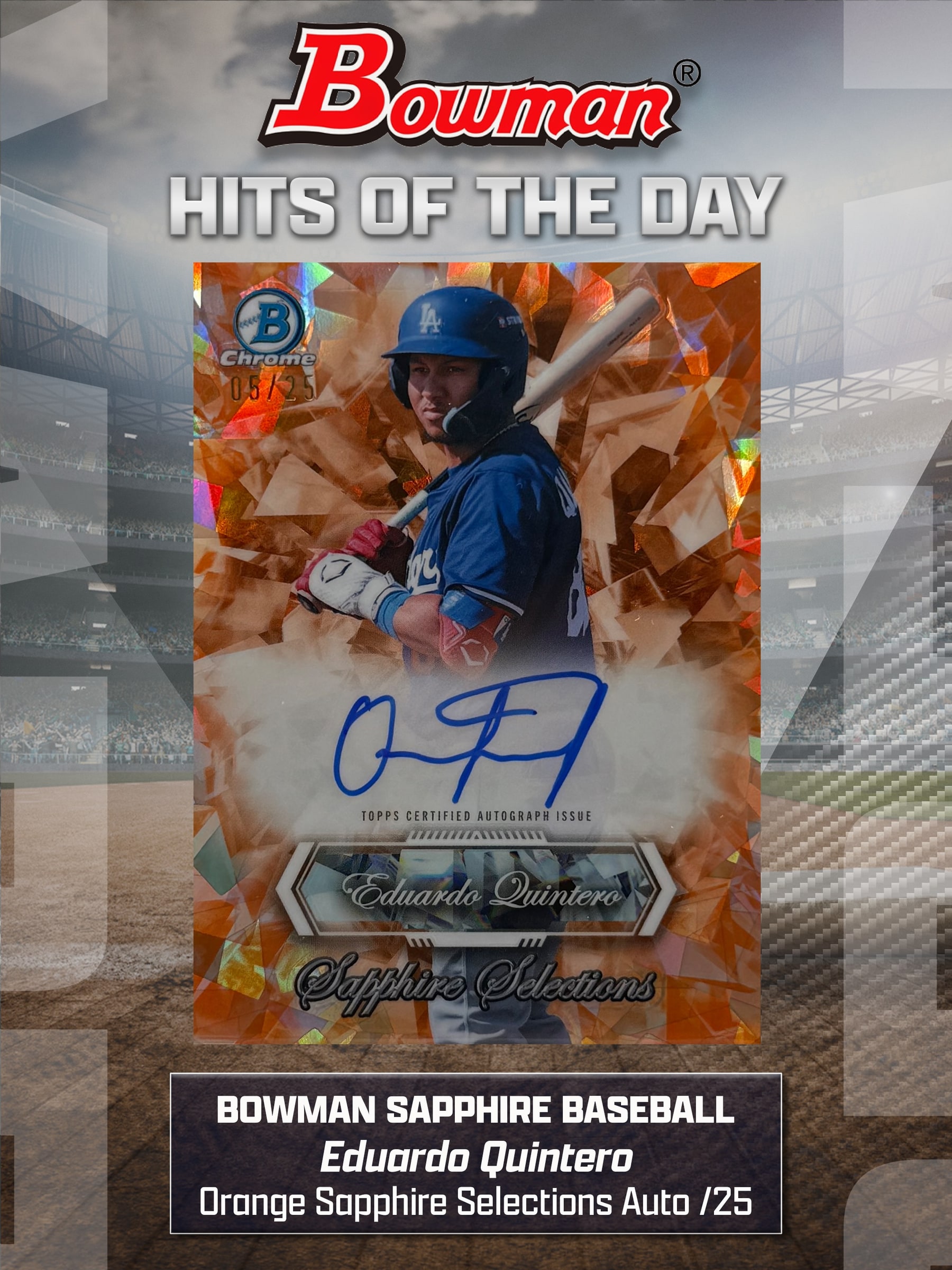 Eduardo Quintero Orange Sapphire serial 5 of 25